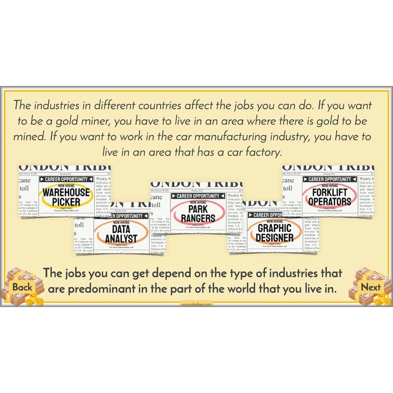 PlanBee Earning a Living: LKS2 Geography planning Year 3 & Year 4