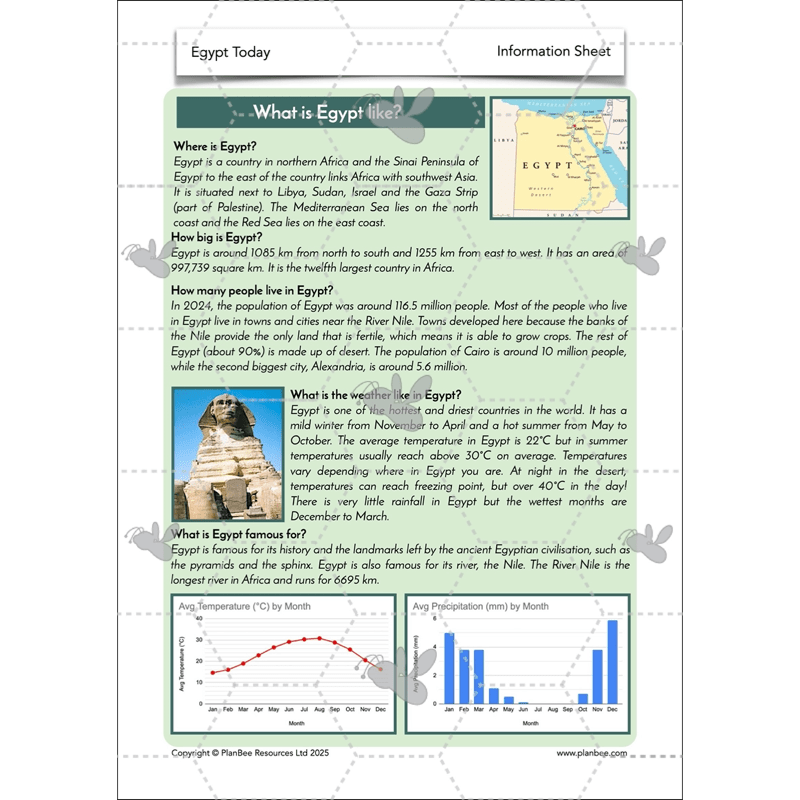 PlanBee Egypt Today - Year 3/4 Geography Lessons 