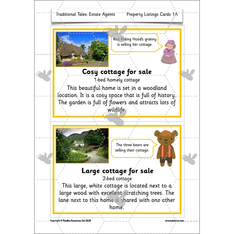PlanBee FREE Mini-scheme | Traditional Tales: Estate Agents | KS1