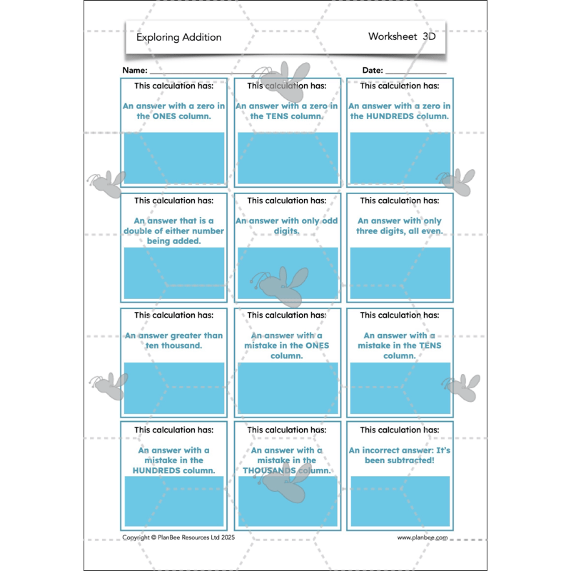 PlanBee Exploring Addition Year 4 Maths Planning by PlanBee