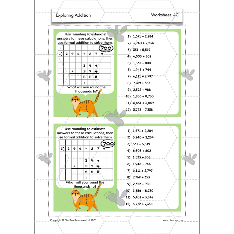 PlanBee Exploring Addition Year 4 Maths Planning by PlanBee