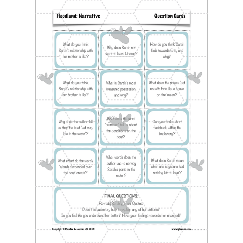 PlanBee Floodland: Narrative KS2 | Year 6 English Lesson Pack