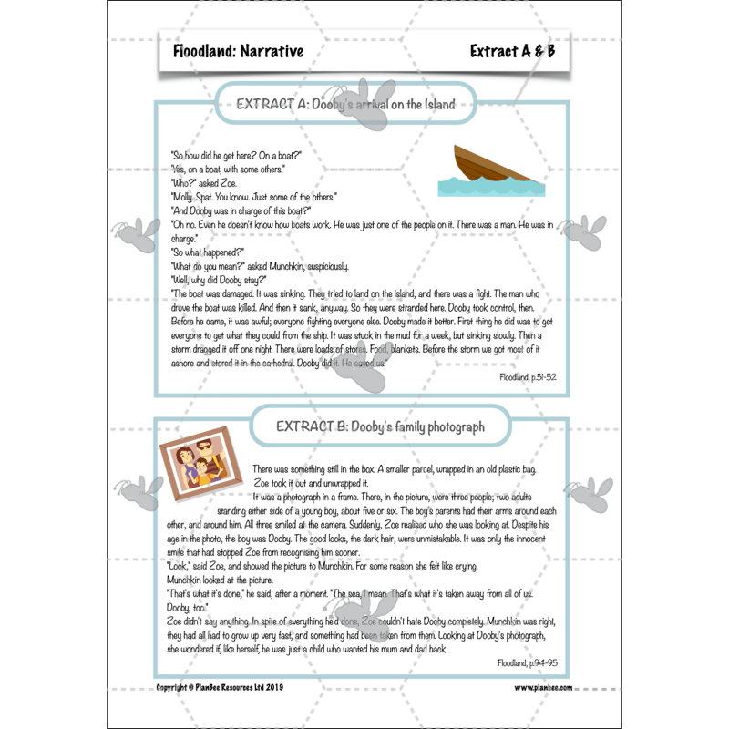 PlanBee Floodland: Narrative KS2 | Year 6 English Lesson Pack