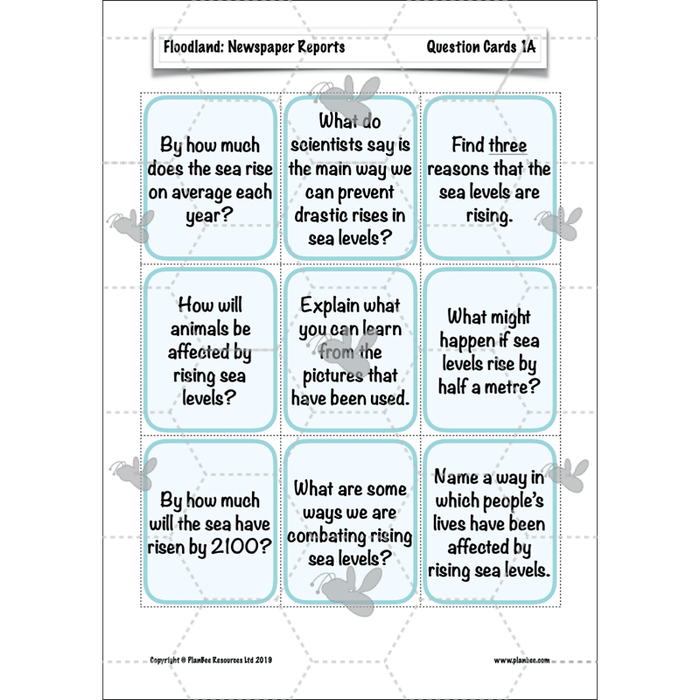 PlanBee Floodland: Newspaper Reports KS2 | Year 6 English Pack