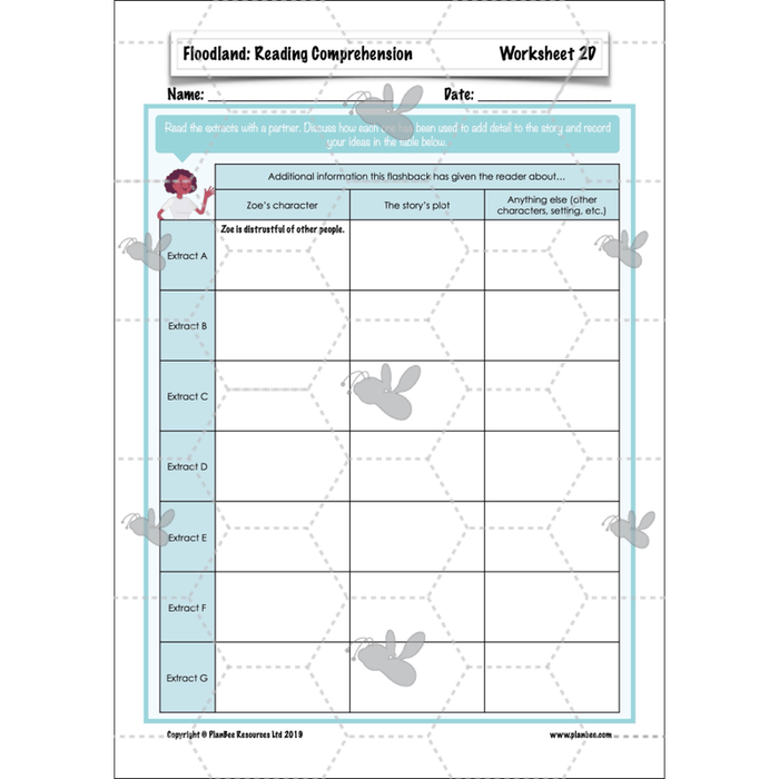 PlanBee Floodland: Reading Comprehension KS2 | Year 6 English Pack