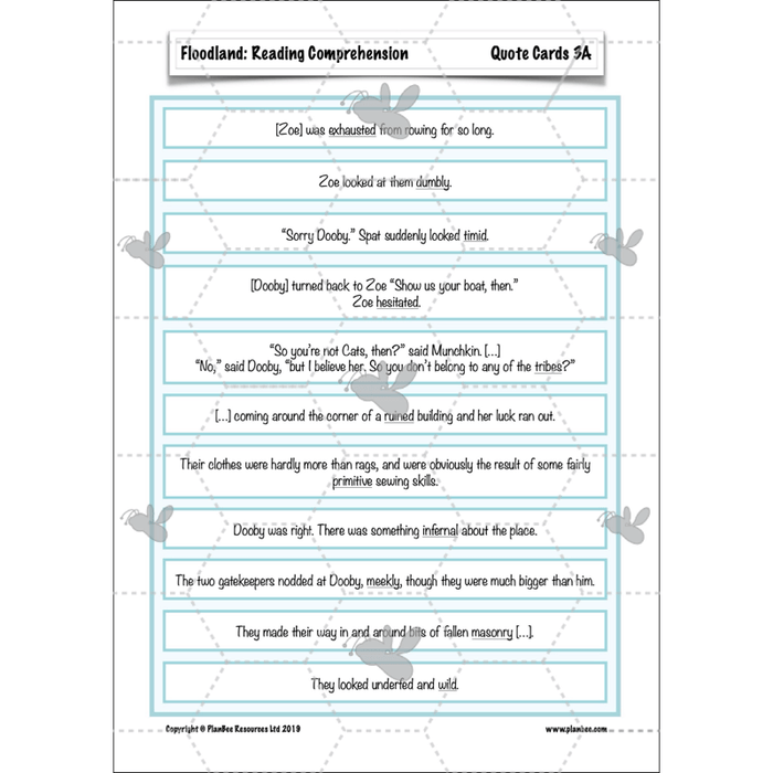 PlanBee Floodland: Reading Comprehension KS2 | Year 6 English Pack