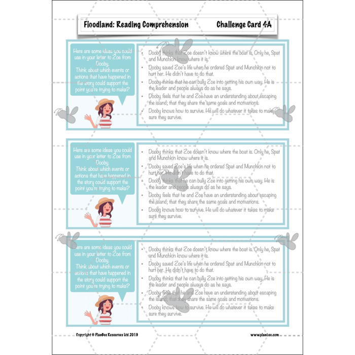 Floodland: Reading Comprehension