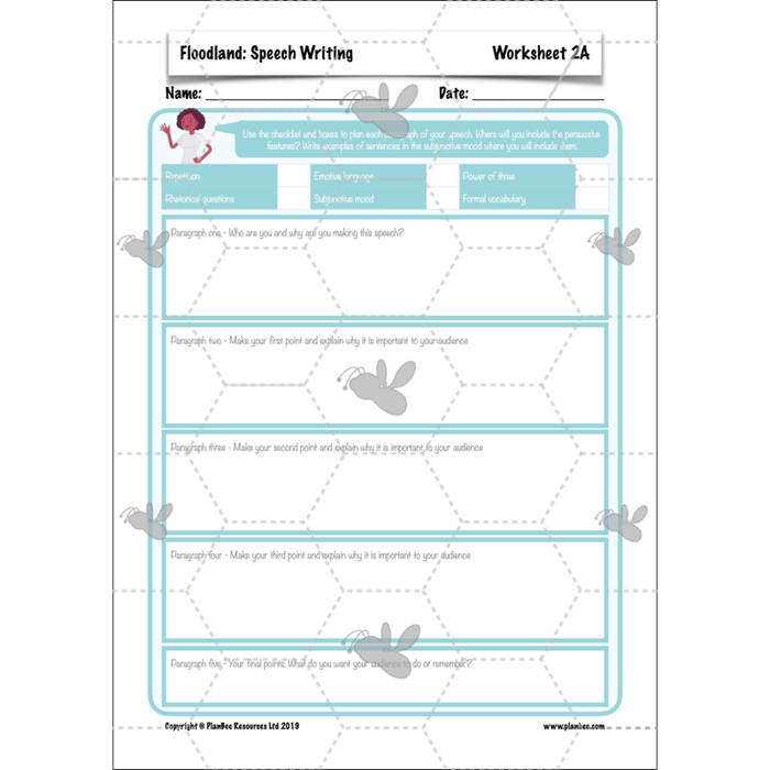 PlanBee FREE Mini-scheme | Floodland: Speech Writing KS2 English
