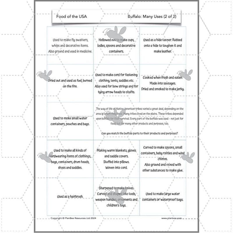 PlanBee Food of the USA KS2 DT Cookery Lessons by PlanBee