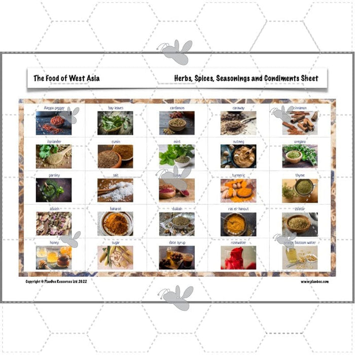 PlanBee The Food of West Asia KS2 DT lessons | PlanBee