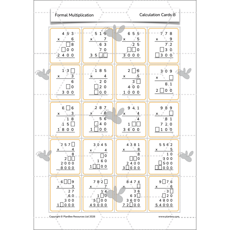 PlanBee Formal Multiplication Year 5 Maths Lessons by PlanBee