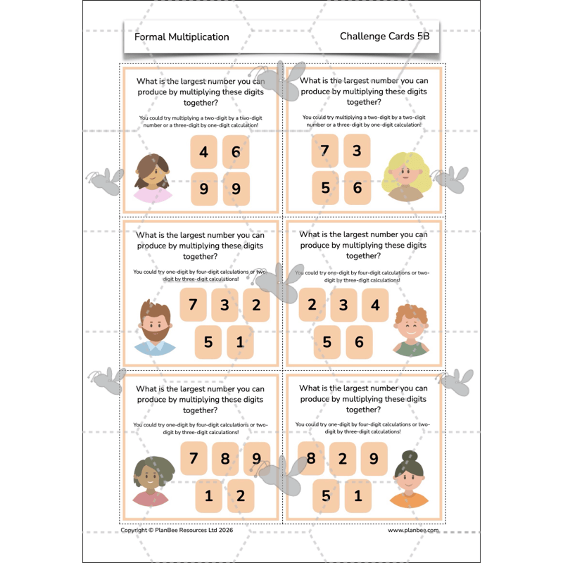 PlanBee Formal Multiplication Year 5 Maths Lessons by PlanBee