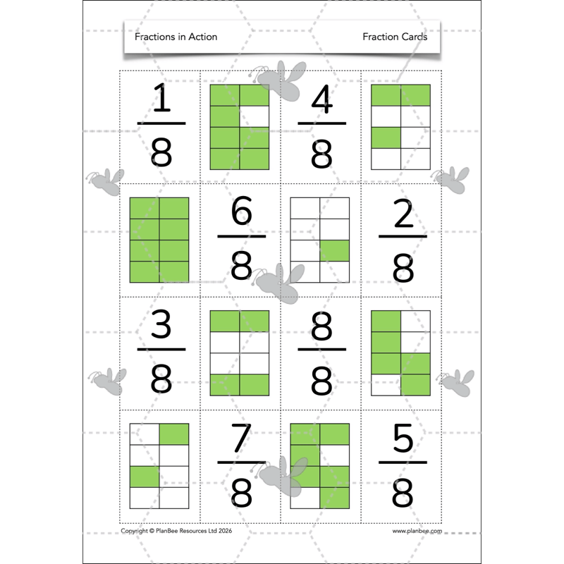PlanBee Fractions in Action: Year 3 Fractions Planning by PlanBee