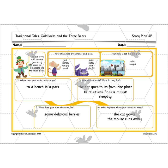 PlanBee Traditional Tales: Goldilocks | KS1 English Pack