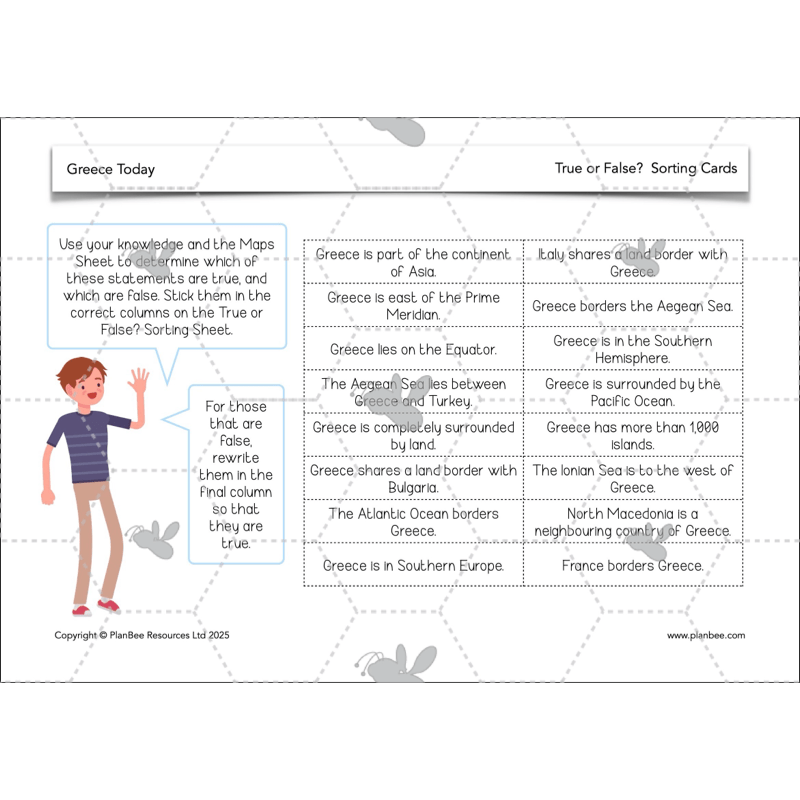 PlanBee Greece Today | KS2 Geography Lesson Pack