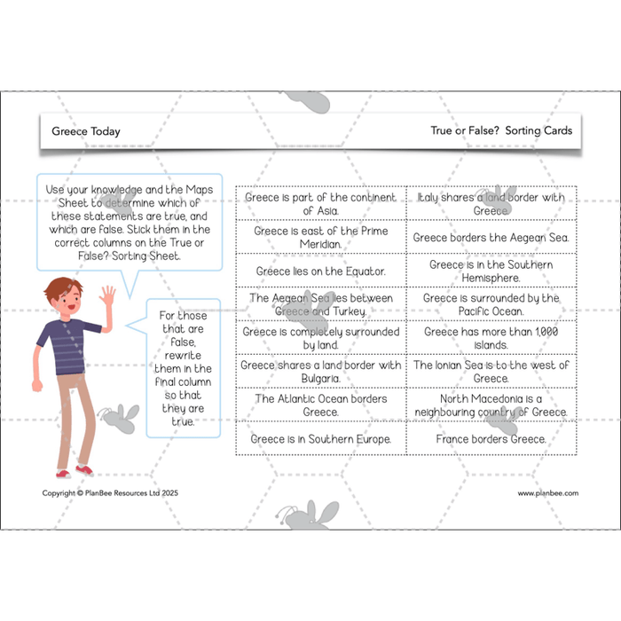 PlanBee Greece Today | KS2 Geography Lesson Pack