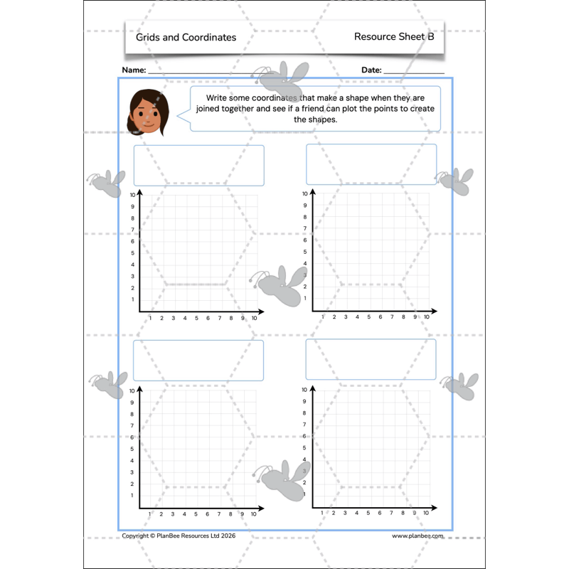 PlanBee Grids and Coordinates Year 6 Maths Lesson by PlanBee