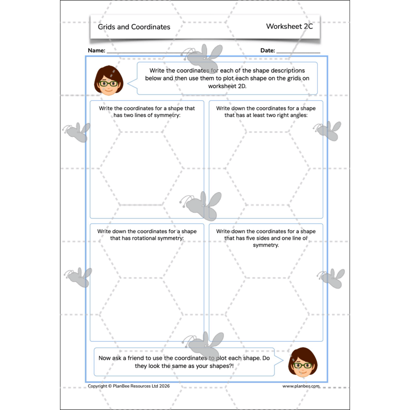 PlanBee Grids and Coordinates Year 6 Maths Lesson by PlanBee