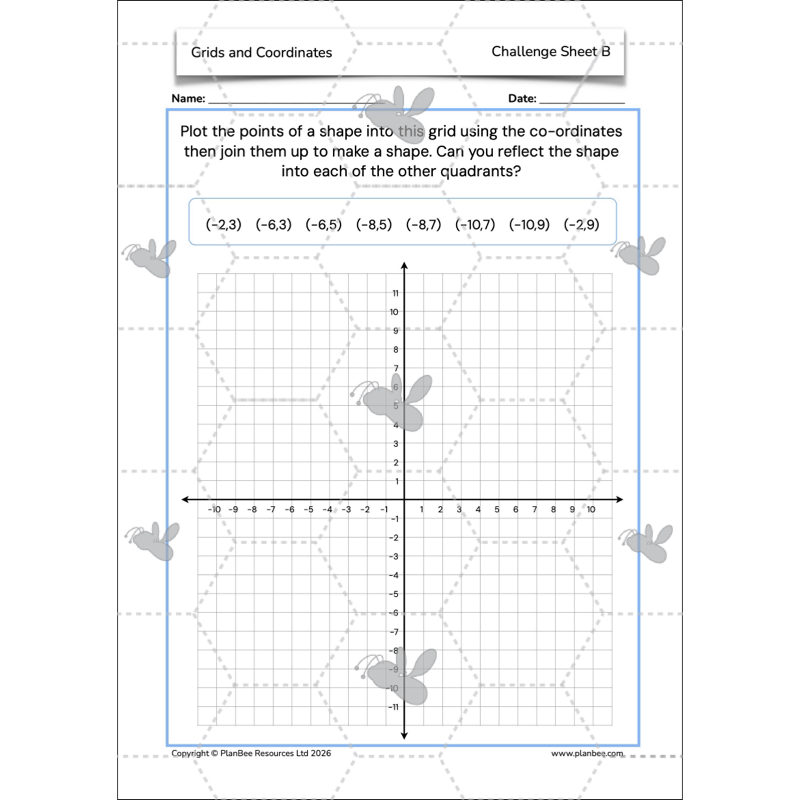PlanBee Grids and Coordinates Year 6 Maths Lesson by PlanBee