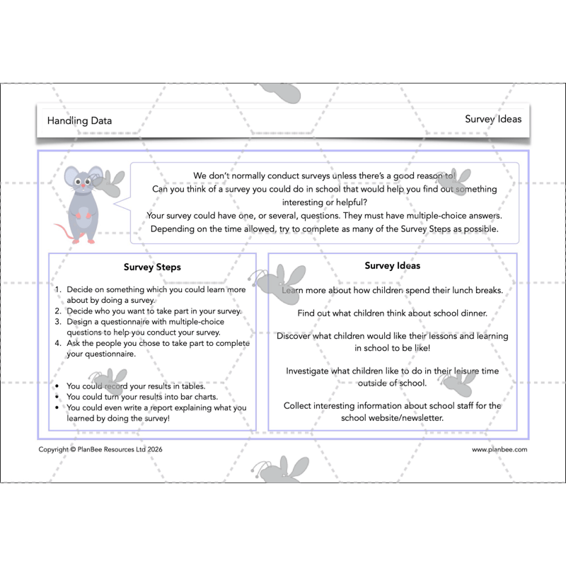 PlanBee Handling Data Year 4 Maths Lessons by PlanBee