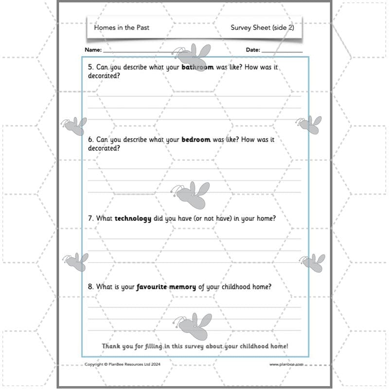 PlanBee KS1 Homes in the Past History Lesson Pack by PlanBee