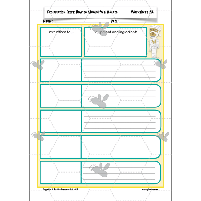 PlanBee Explanation Texts: How to Mummify a Tomato | KS2 English