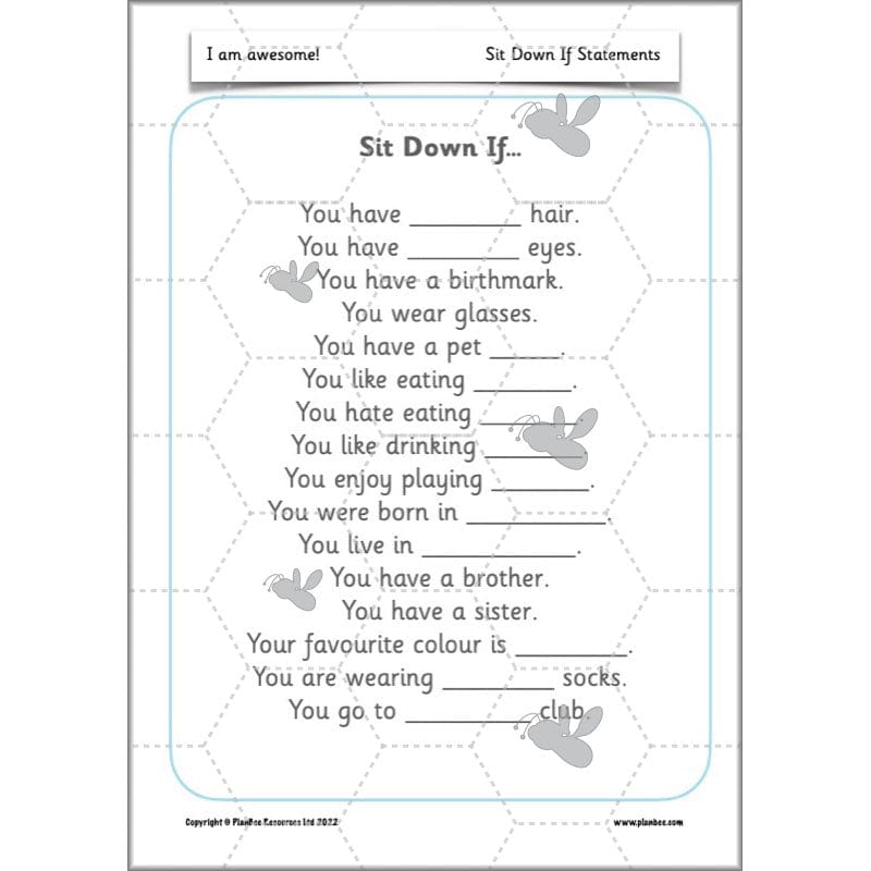 PlanBee I am awesome PSHE KS1 lessons by PlanBee