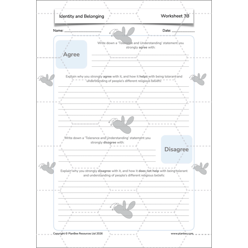PlanBee Identity and Belonging Year 4 KS2 RE Lesson Pack by PlanBee