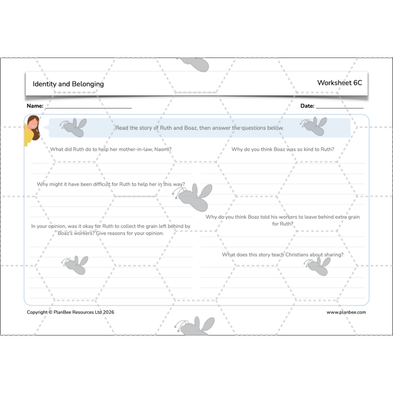 PlanBee Identity and Belonging Year 4 KS2 RE Lesson Pack by PlanBee