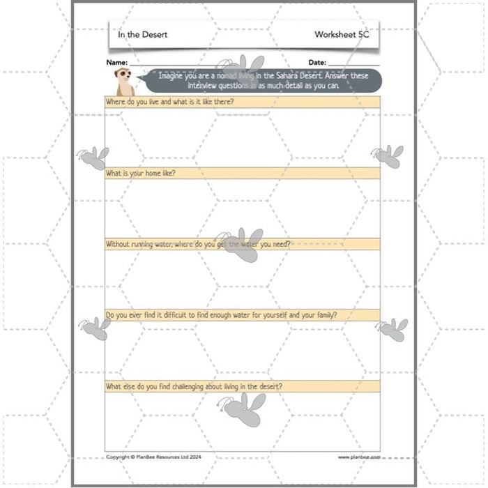 PlanBee In the Desert: Desert Habitat KS2 Geography by PlanBee