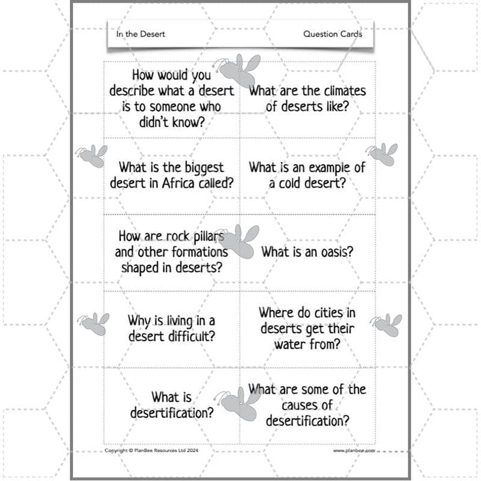 PlanBee In the Desert: Desert Habitat KS2 Geography by PlanBee