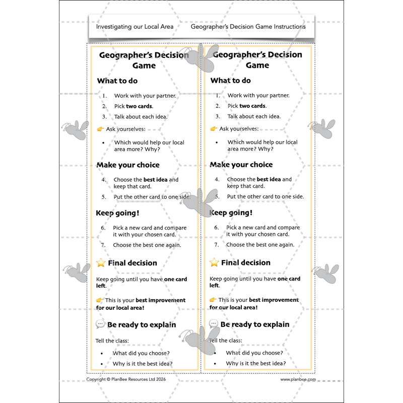 PlanBee Investigating our Local Area | KS2 Geography Lessons