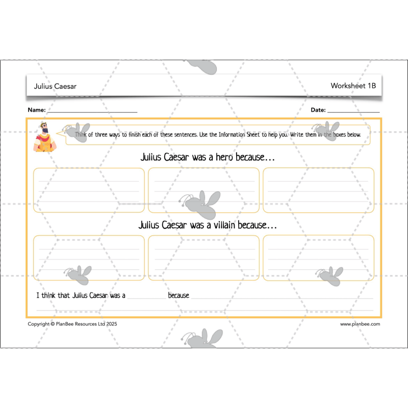 PlanBee Julius Caesar KS2 | Downloadable Lesson Pack
