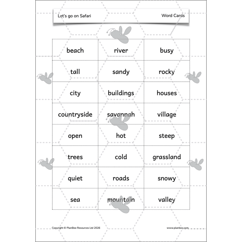 PlanBee Let's go on Safari | Kenya KS1 Geography Lesson Pack