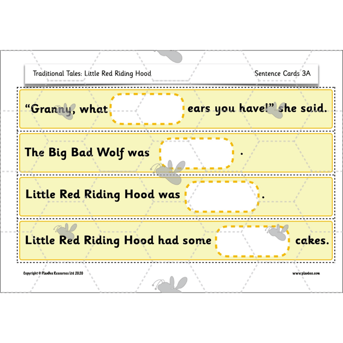 PlanBee Traditional Tales: Little Red Riding Hood | KS1 English Pack
