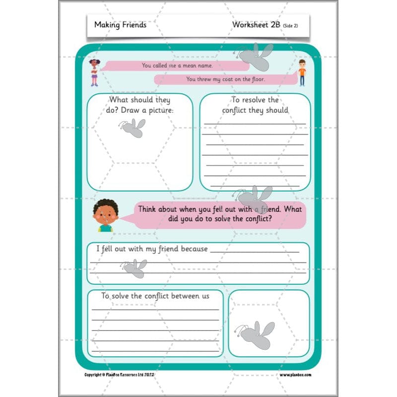 PlanBee Making Friends PSHE KS1 lessons by PlanBee