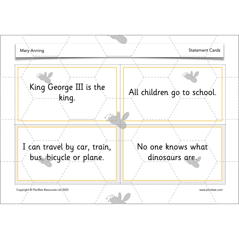 PlanBee Mary Anning KS1 | History Lesson Pack 