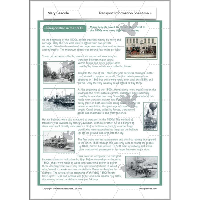 PlanBee Mary Seacole History KS1 lessons by Planbee