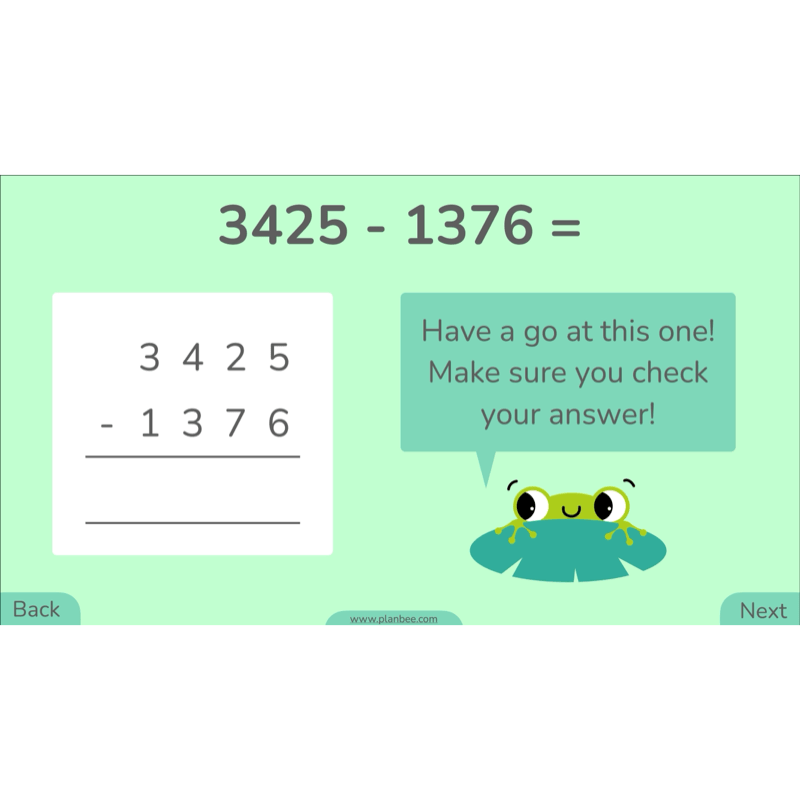 PlanBee Methods of Subtraction Year 4 Maths Lessons by PlanBee