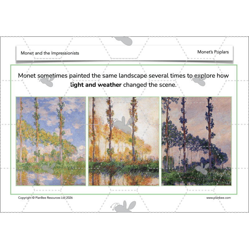 PlanBee Monet and the Impressionists | KS2 Art Lessons