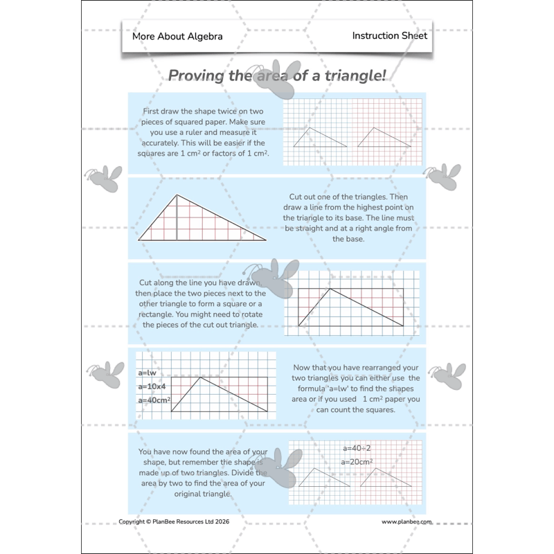 PlanBee More About Algebra Year 6 algebra worksheets by PlanBee