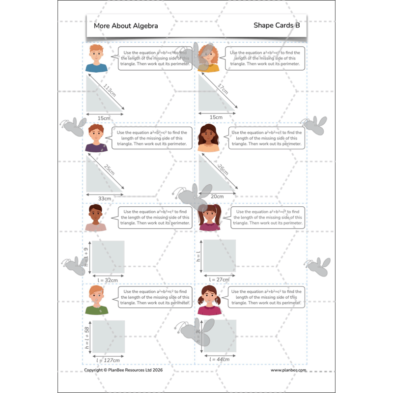 PlanBee More About Algebra Year 6 algebra worksheets by PlanBee