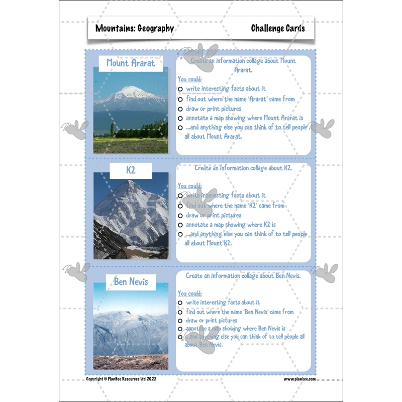 PlanBee Mountains KS2