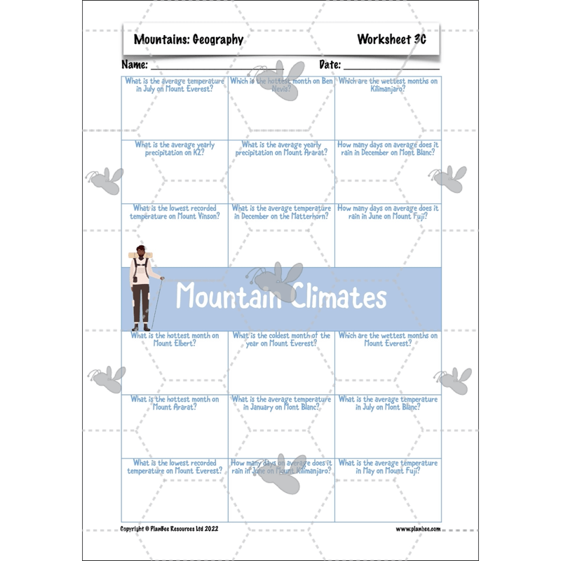 PlanBee Mountains KS2