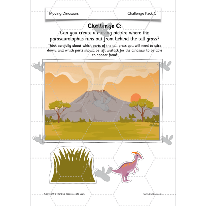 PlanBee Moving Dinosaurs KS1 | DT lessons