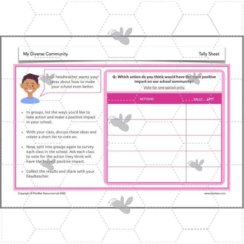 PlanBee My Diverse Community | Year 3 PSHE Lessons