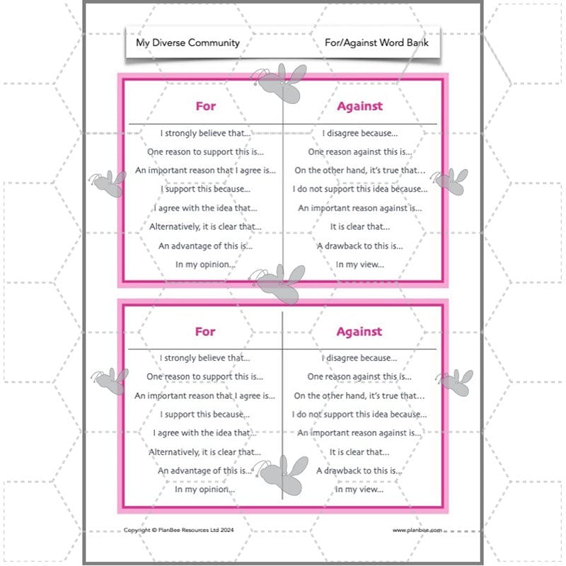 PlanBee My Diverse Community | Year 3 PSHE Lessons