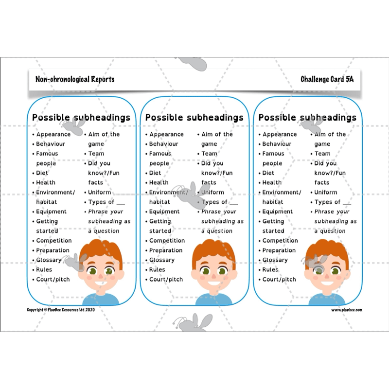 Non-chronological Reports