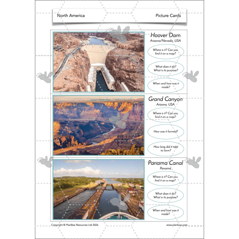 PlanBee North America KS2 Geography Lesson Pack