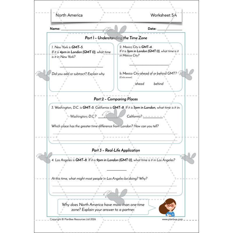 PlanBee North America KS2 Geography Lesson Pack